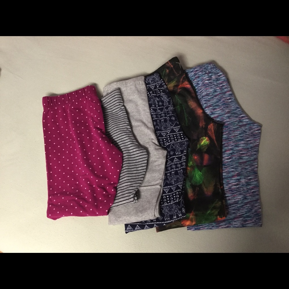 Lot of 6 leggings in full and knee length for girl